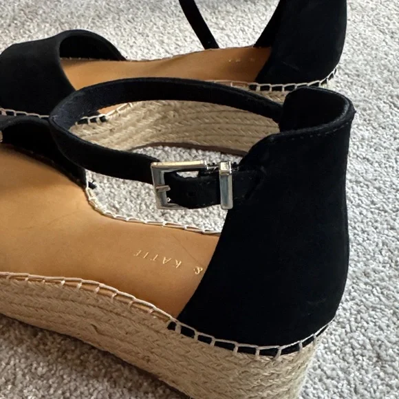Kelly & Katie Black Espadrille Wedges - Picture 3 of 6